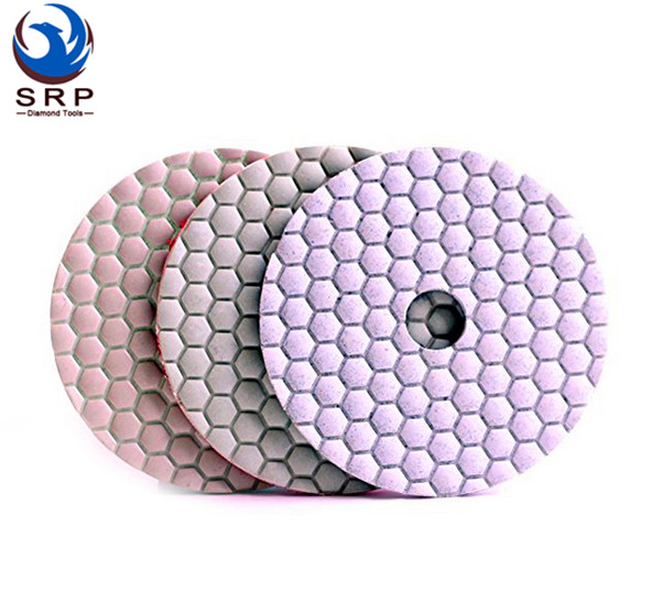 White Hexagon 3-Step Dry Polishing Pads